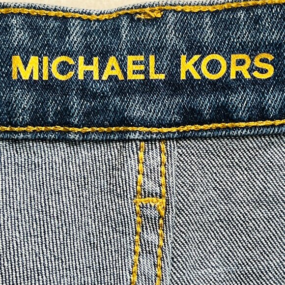 Michael Kors Women's Selma Stretch Flare Slim Blue Denim Jeans Size 14 NWT - Picture 7 of 14